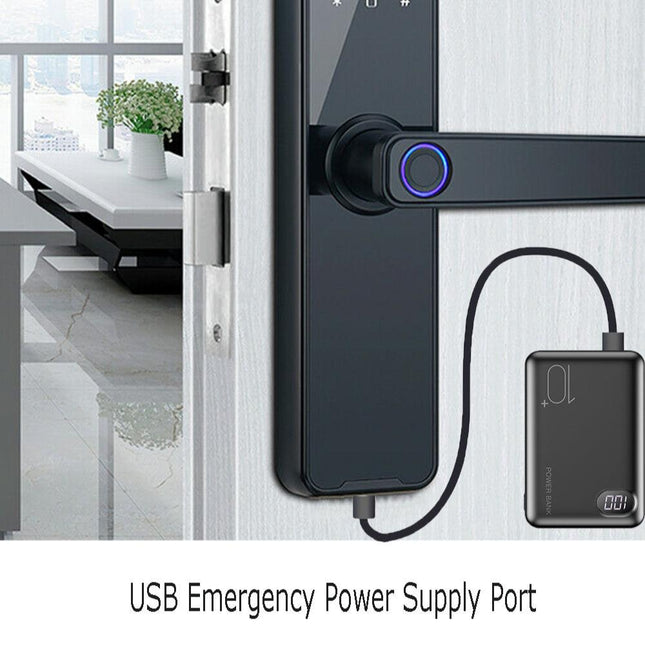 Tuya Home WIFI Smart Door Lock Biometric Fingerprint Smart Card Password Key USB.