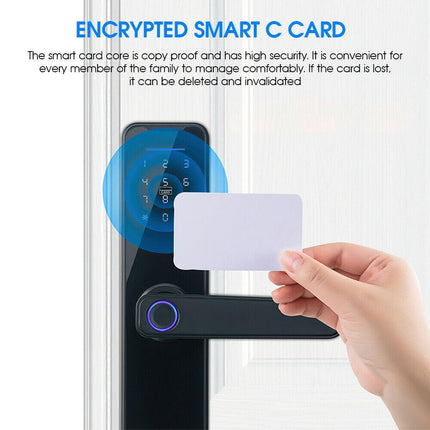 Tuya Home WIFI Smart Door Lock Biometric Fingerprint Smart Card Password Key USB.