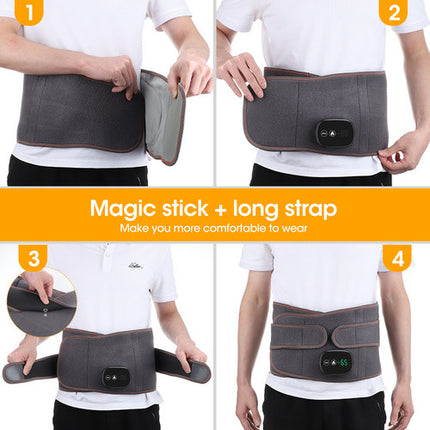 Electric Dual Infrared Light Heat Back Massager Waist Brace Lumbar Support Belt.
