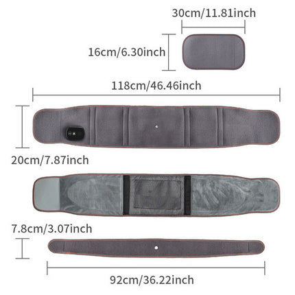 Electric Dual Infrared Light Heat Back Massager Waist Brace Lumbar Support Belt.