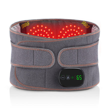 Electric Dual Infrared Light Heat Back Massager Waist Brace Lumbar Support Belt.