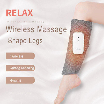 Leg Massager Heated Air Compression Foot Massage Calf Circulation Muscles Relax.