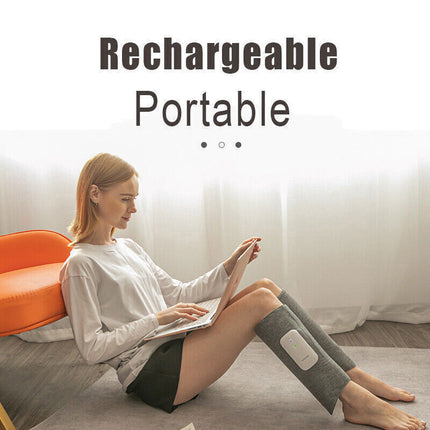 Leg Massager Heated Air Compression Foot Massage Calf Circulation Muscles Relax.