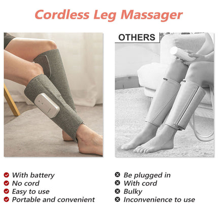 Leg Massager Heated Air Compression Foot Massage Calf Circulation Muscles Relax.
