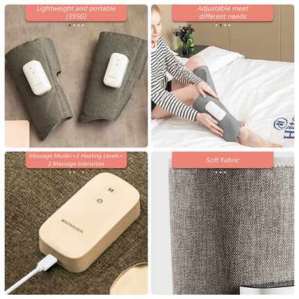 Leg Massager Heated Air Compression Foot Massage Calf Circulation Muscles Relax.