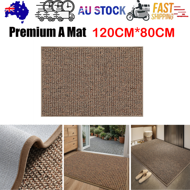 Premium Entrance Door Carpet 120x80cm Sole Cleaning Mats Sand and Dust Removal Washable.