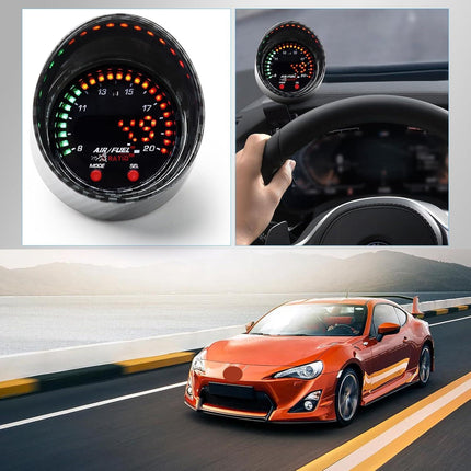 52mm AFR O2 UEGO Wideband Air Fuel Ratio Gauge Kit 30-0300 LSU 4.9 Probe Sensor.