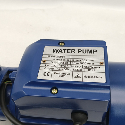 Electric PeripheralPump QB60 CleanWater Garden Farm RainTank Irrigation.