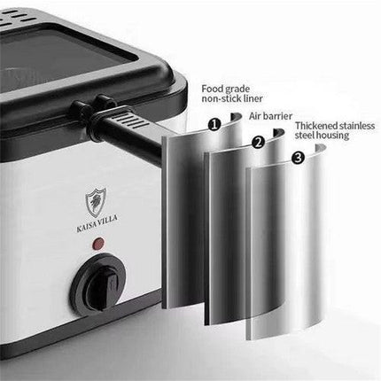 Electric Deep Fryer 2.5L French Frie Machine Oil Hot Pot Fried Chicken Grill.