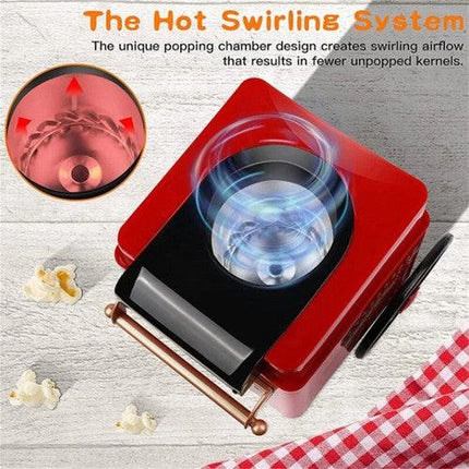 Electric Home Popcorn Machine Classic Car Corn Popper Maker For Kid Gift.