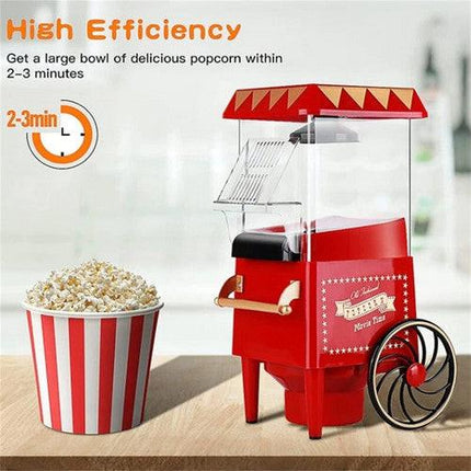 Electric Home Popcorn Machine Classic Car Corn Popper Maker For Kid Gift.