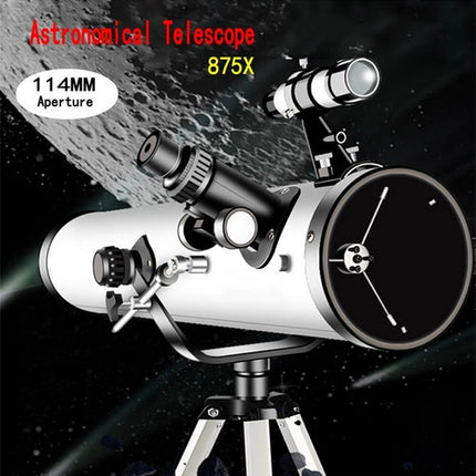 Pro Astronomical Telescope 114mm Aperture 875X Zoom HD High Resolution.