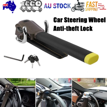 Car Steering Wheel Anti-theft Lock Foldable Anti-theft Security Car T-Lock.