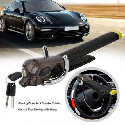 Car Steering Wheel Anti-theft Lock Foldable Anti-theft Security Car T-Lock.