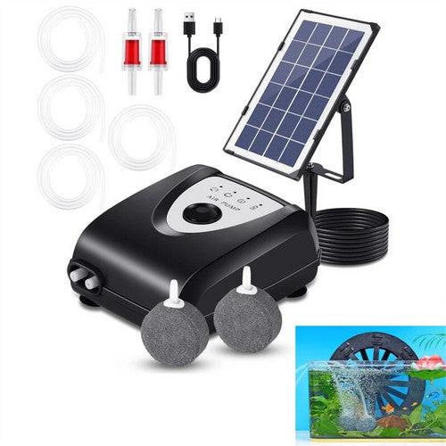 Solar Pond Pump Air Pump Solar Powered Pool Fish Tank Oxygenator Oxygen Aerator.