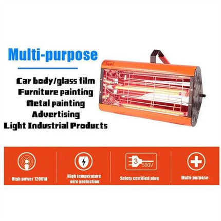 1200W Shortwave Infrared Paint curing Lamp Spray Painting Solary Baking Dryer.
