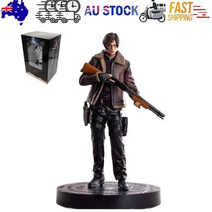 Resident Evil Leon Scott Kennedy Figure Game Model Statue Toy 33cm.
