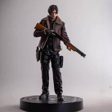 Resident Evil Leon Scott Kennedy Figure Game Model Statue Toy 33cm.