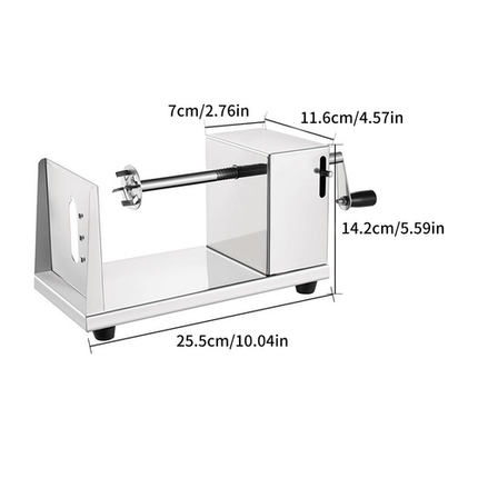 Potato Twister Tornado Slicer Cutter Stainless Steel Vegetable Spiral Machine.