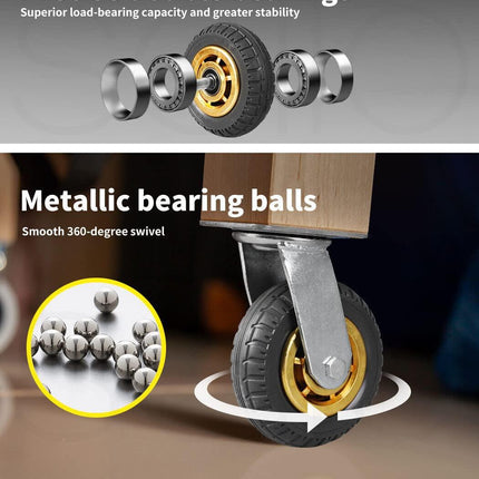 4X 6" / 150mm Heavy Duty Swivel Caster Wheels Castor 1000KG Load,2 with Brakes.