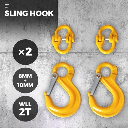 8/10mm Hammerlock +Eye Sling Hook Safety Chain Caravan Trailer connecting Extend.