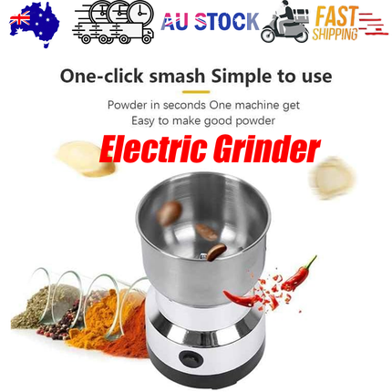Electric Coffee Grinder Grinding Milling Machine Bean Nut Spice Matte Blender AU.