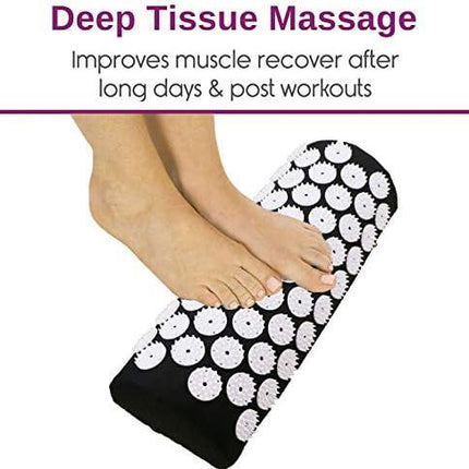 Black Massage Acupressure Mat Yoga Sit Lying Mats Pain Stress Soreness Relax AU NEW.