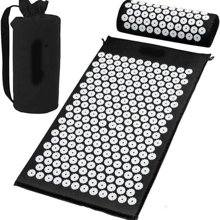 Black Massage Acupressure Mat Yoga Sit Lying Mats Pain Stress Soreness Relax AU NEW.