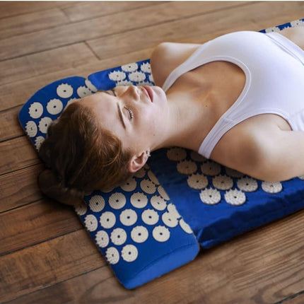 Blue Massage Acupressure Mat Yoga Sit Lying Mats Pain Stress Soreness Relax AU NEW.
