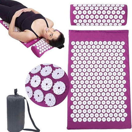 Purple Massage Acupressure Mat Yoga Sit Lying Mats Pain Stress Soreness Relax AU NEW.
