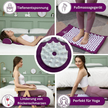 Purple Massage Acupressure Mat Yoga Sit Lying Mats Pain Stress Soreness Relax AU NEW.