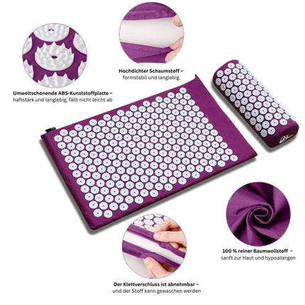 Purple Massage Acupressure Mat Yoga Sit Lying Mats Pain Stress Soreness Relax AU NEW.