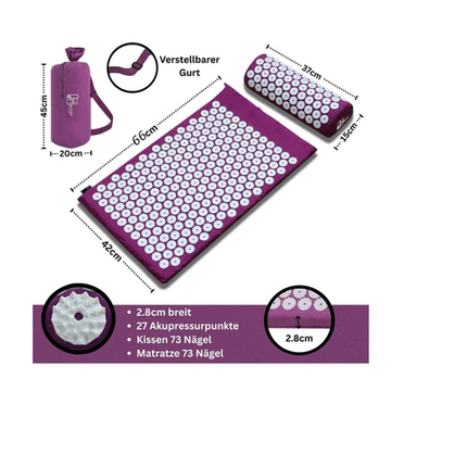 Purple Massage Acupressure Mat Yoga Sit Lying Mats Pain Stress Soreness Relax AU NEW.