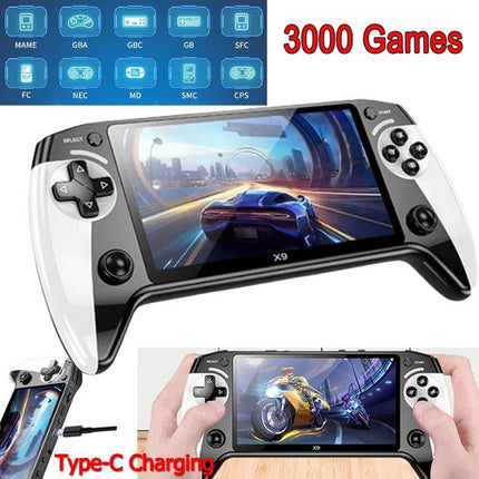 Handheld X9 Retro Game Console 5.5 Inch IPS Screen,Video Games,30000+ Games.