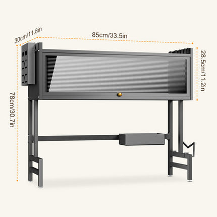 85CM Over The Sink Dish Drying Rack Carbon Steel Space Saving Above for Kitchen.