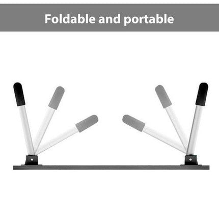 Black Laptop Stand Table Foldable Desk Computer Study Bed Adjustable Cup Slot Tray.