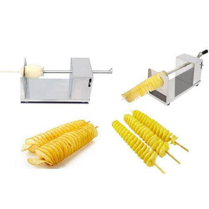 Vegetable Spiral Cutter Potato Twister Tornado Slicer Machine Stainless Steel.