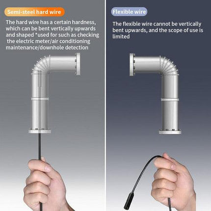 15M 8mm Lens Industrial Endoscope 1080P Digital Borescope Inspection Camera LED Lamp.