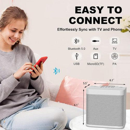 Sliver Karaoke Machine with 2 Wireless Microphones Bluetooth-Compatible 5.0 for Parties.