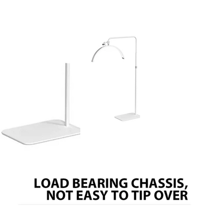 White Half Moon Floor Fill Lamp for Salon Tattoo Eyelash Makeup Beauty LED Lash Light.