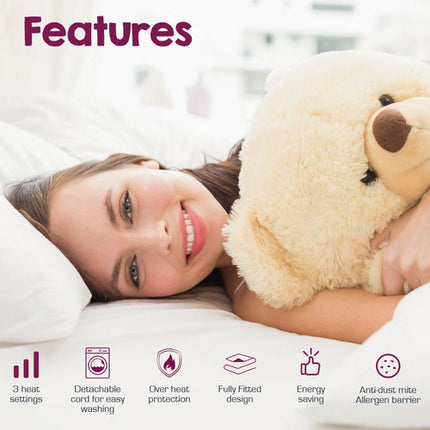 Fully Fitted Washable Non Woven Electric Blanket Heated Pad king single.