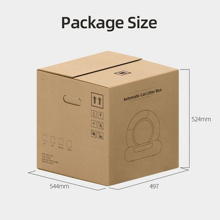 65L Remote Control Automatic Self Cleaning Cat Litter Box Smart App Easy-Clean.