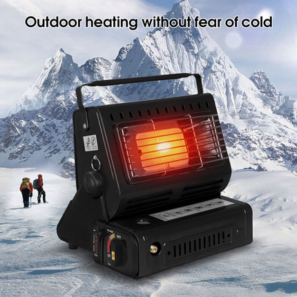 Portable Camping Gas Heater Outdoor Heating Stove Gas Baking Hunting Warmer AU black.
