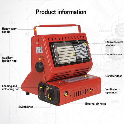 Portable Camping Gas Heater Outdoor Heating Stove Gas Baking Hunting Warmer AU RED.