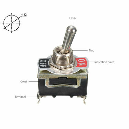 5x Toggle Switch 12V ON OFF Car Flick Dash Light Marine 12 Volt Switches Boat.