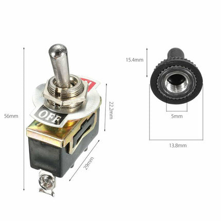 5x Toggle Switch 12V ON OFF Car Flick Dash Light Marine 12 Volt Switches Boat.