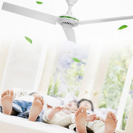 12V Ceiling Fan Portable Solar Power 3 Blade 0.7AMP Caravan Camping Outdoor.