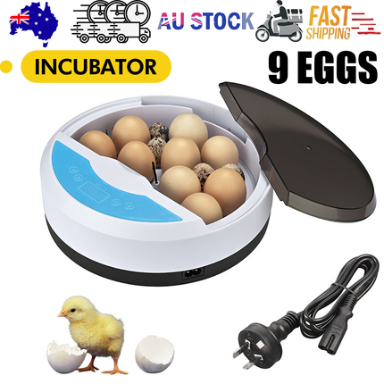 9 Egg Incubator Semi-Automatic Digital Temperature Chicken Duck Eggs Poultry.