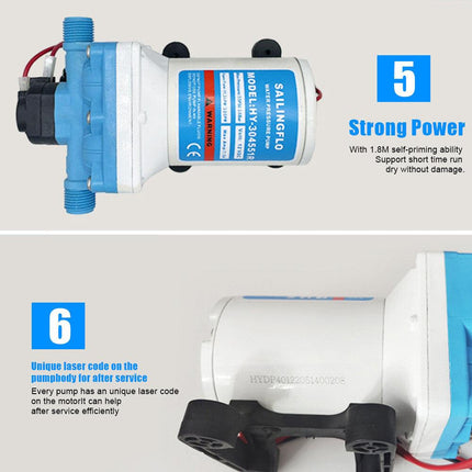 11.3LPM 55PSI 12V Water Pump for Caravan Motorhome Camper Trailer Boat RV.