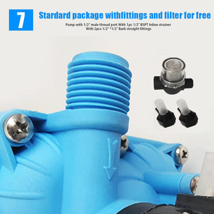 11.3LPM 55PSI 12V Water Pump for Caravan Motorhome Camper Trailer Boat RV.
